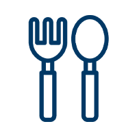 Fork and spoon icon.