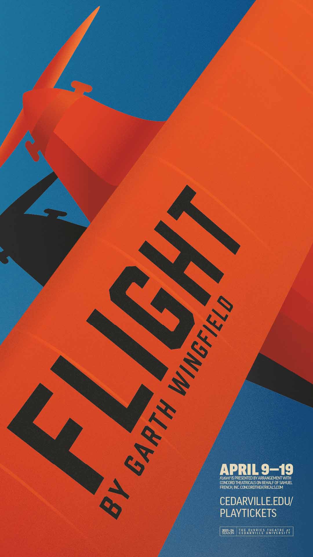 poster for Flight by Garth Wingfield at Cedarville University