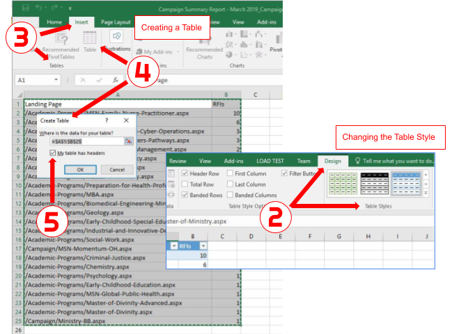 How To Convert Data In Excel Into A Table Cedarville University Free 