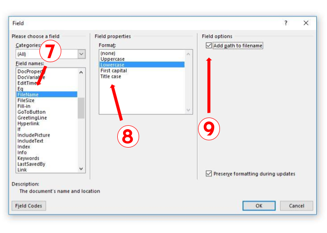 Document Info In Footer In Word Myiholden