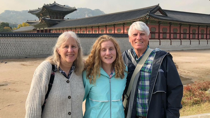 The Dickson family in South Korea