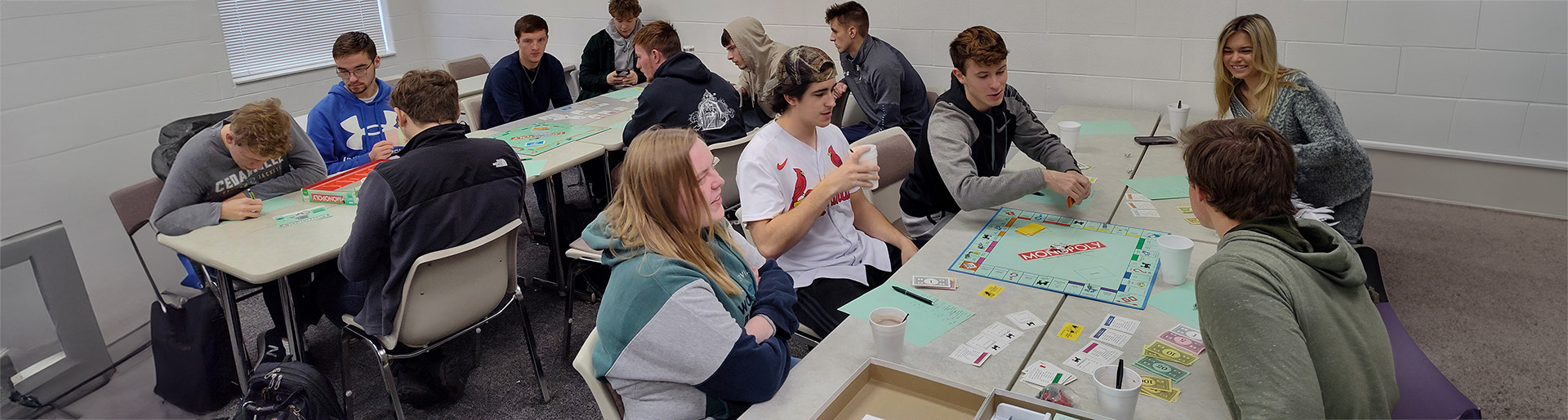 Cedarville University Accounting students discover learning can be fun and they put the principles they have learned in class to work in a game of monopoly.