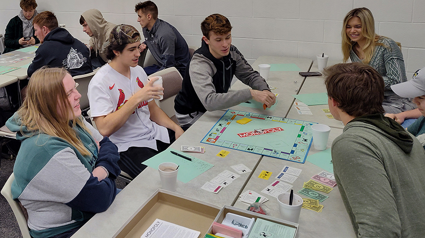 Cedarville University Accounting students discover learning can be fun and they put the principles they have learned in class to work in a game of monopoly