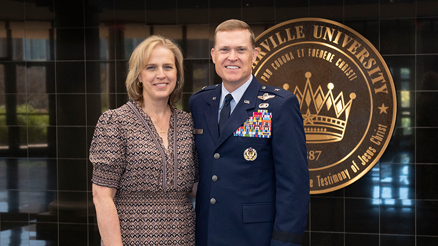 Brigadier General Todd Fogle and wife Johanna in Dixon Ministry Center 858