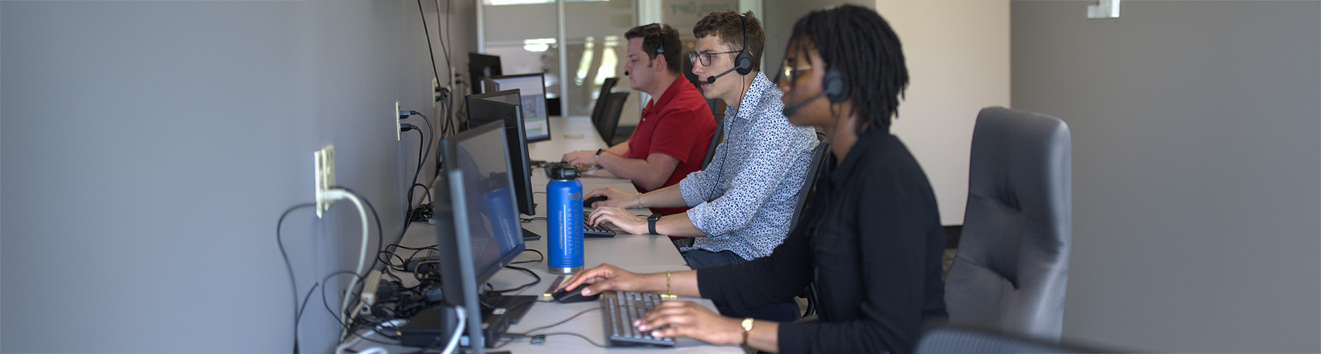 Cedarville Students working in the Pharmacy Call Center 1920