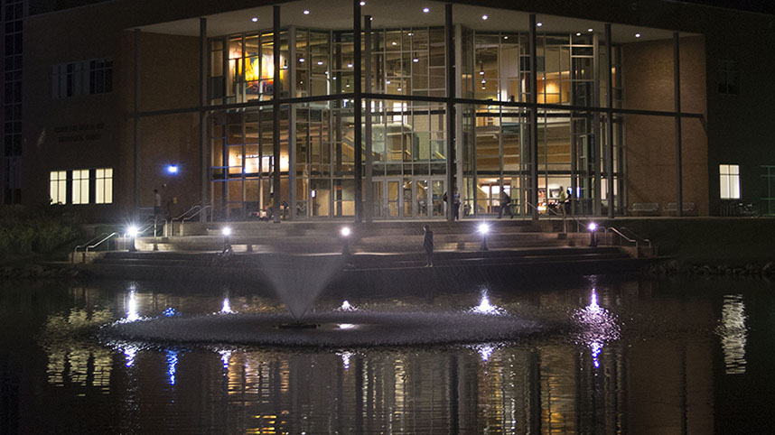 Cedarville University at Night.