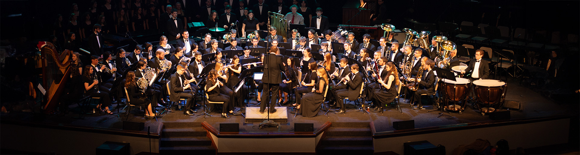 The Cedarville University orchestra plays songs of worship in celebration of the birth of Jesus at the annual Community Christmas Concert.