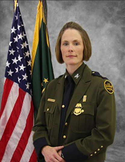 Jodi (Quint) Williams in U.S. Border Patrol uniform.