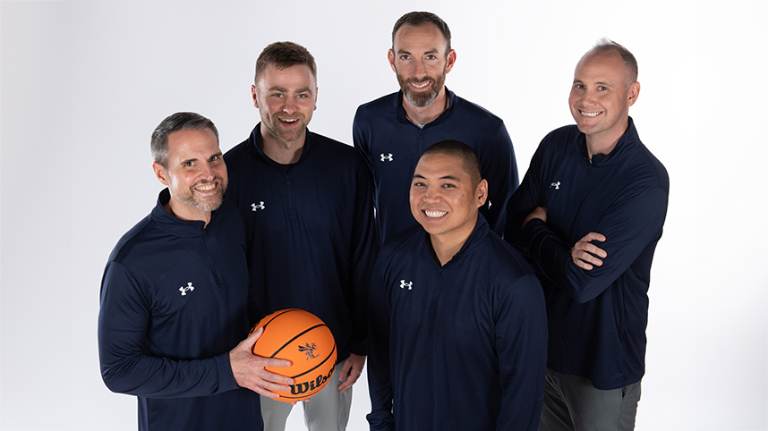 Rob Jones and the CU mens basketball coaches 858