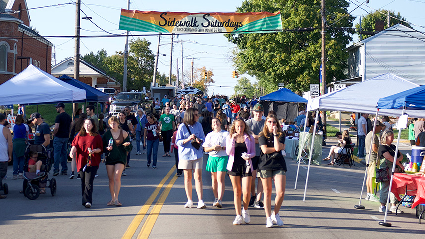 Sidewalk Saturday in Cedarville, Ohio is an opportunity for residents and students to support the village.