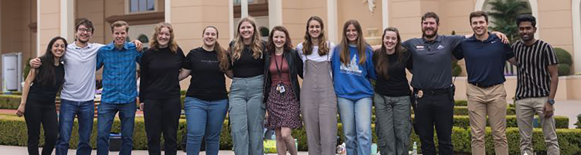 Interns at Sight &amp; Sound with Parren Carnahan fifth from left 1920