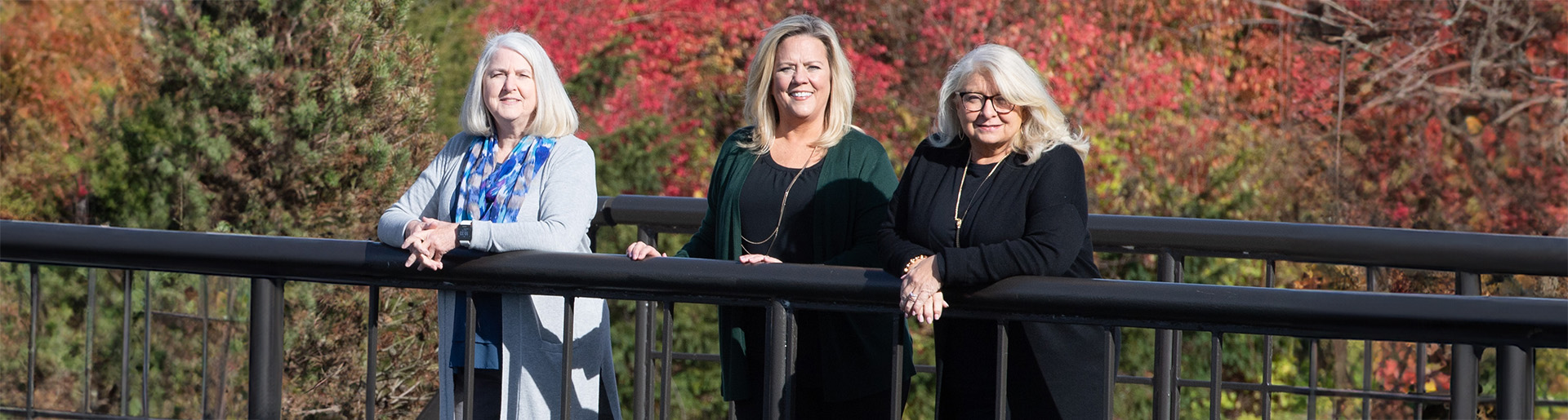 Dr. Becky Kuhn, Kim Ahlgrim, and Diedre Sizer enjoy a fall day as they bond as team and prepare to help students succeed.