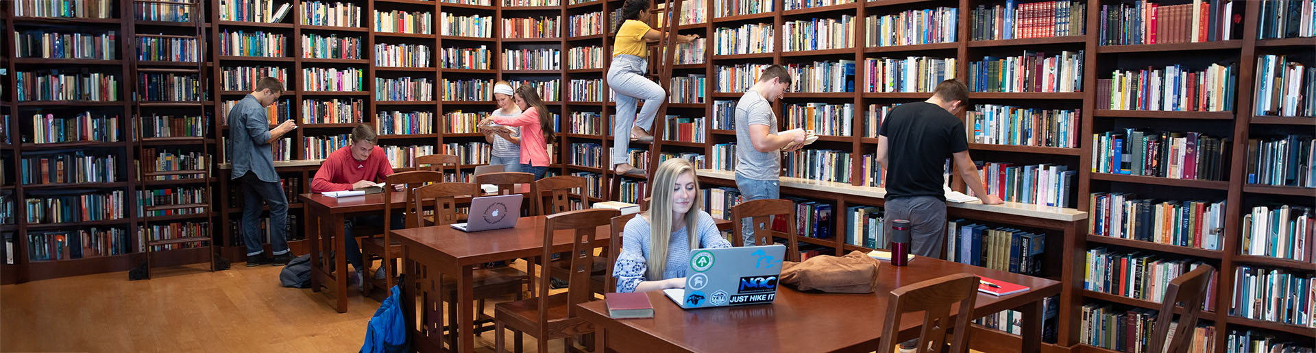 Students in Wiersbe library 1920