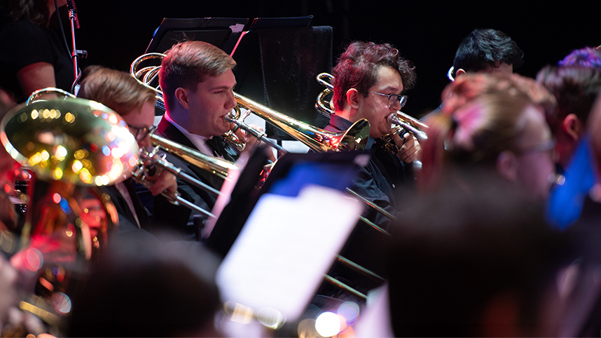 Cedarville University's wind symphony performs at Ohio Music Education Association Conference.