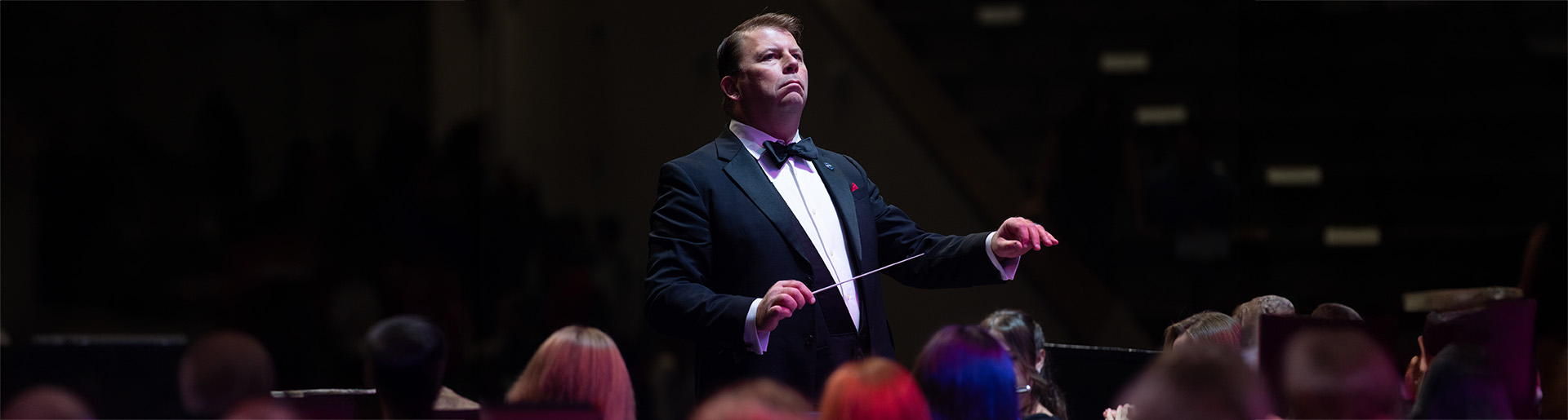 Dr. Chet Jenkins conducts CU&#39;s talented and diverse wind symphony.