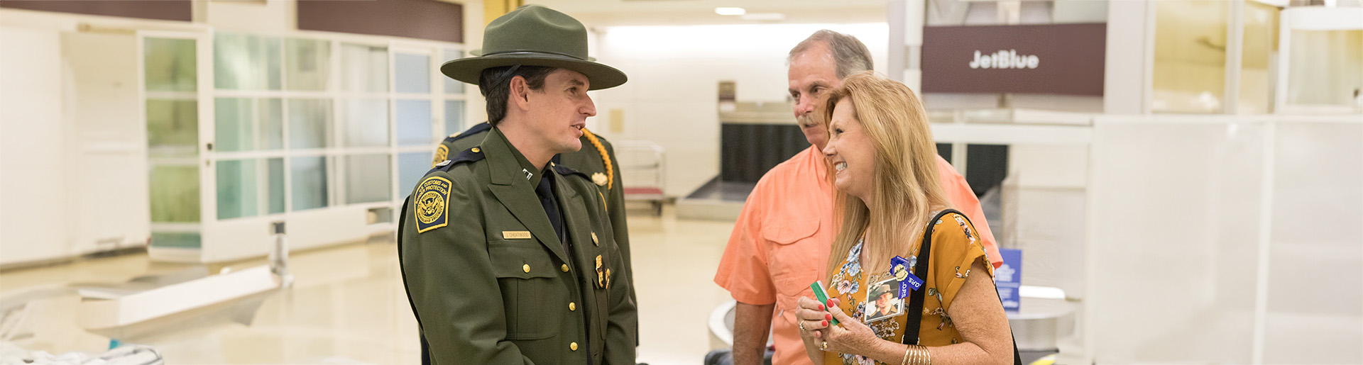 DPAIC and Border Patrol Chaplain Jerami Cheatwood greet the family of a fallen agent during Police Week in Washington DC.