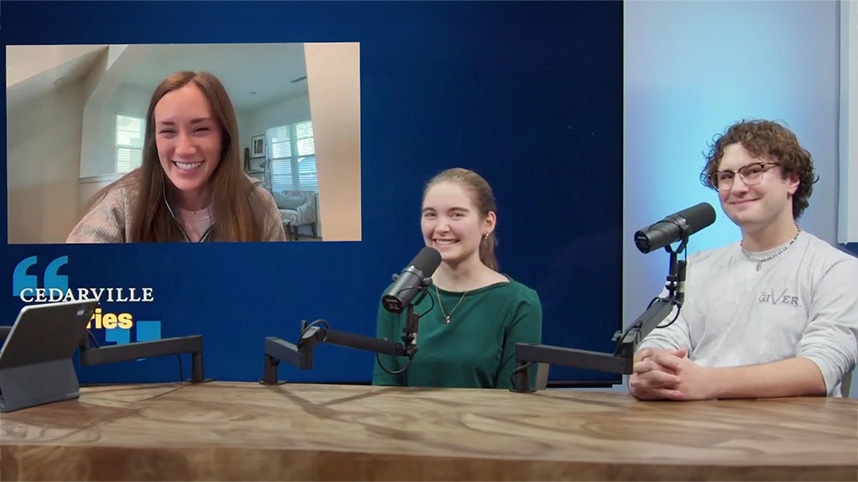 Kathryn Sill, Sarah Mummert, and Ben Konuch on the Cedarville Stories podcast.