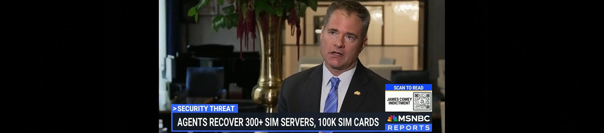 Jeff Rinehart sitting for an interview on MSNBC.