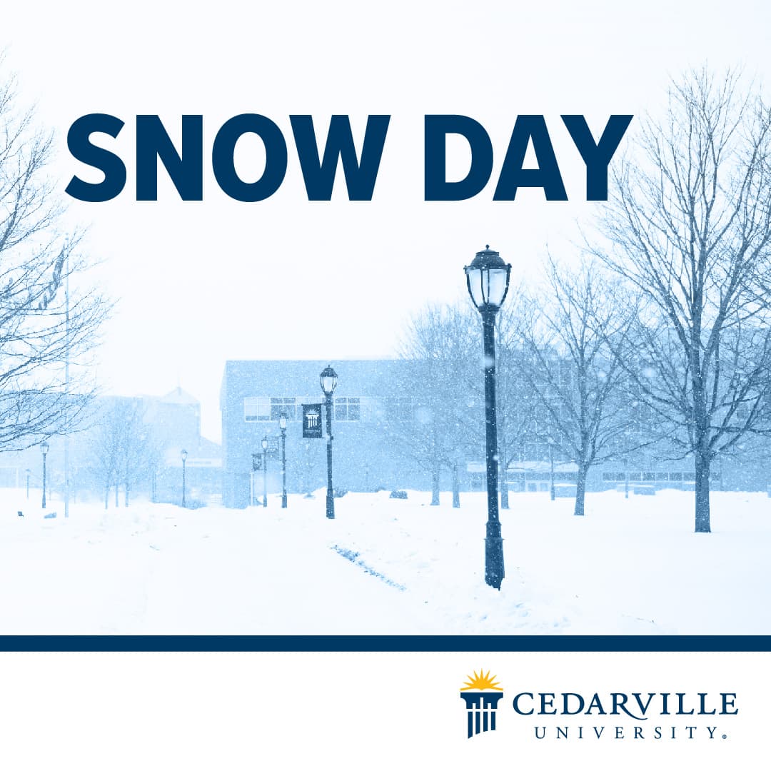 Snow day at Cedarville University.