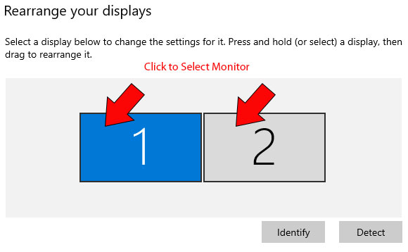 windows switch display 1 and 2