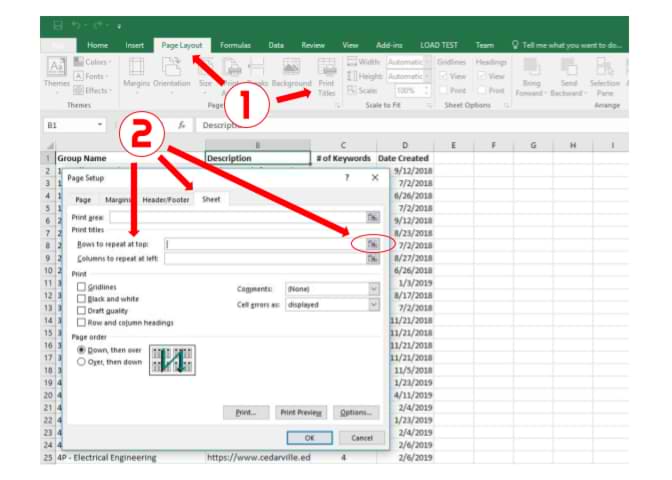 how to insert a header in excel