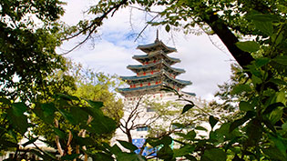 Decorative building in Seol Korea.